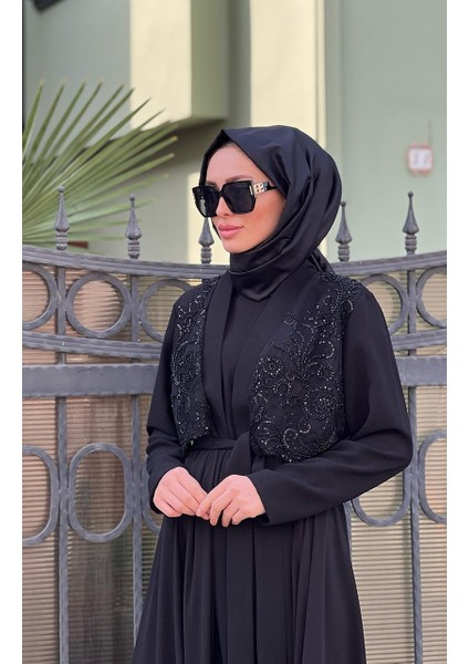 Nurcan Çetin Abaya Takım 7638 Siyah