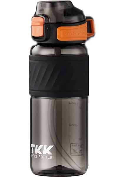 Tkk 600 ml Çift Kullanım Pipetli Tritan Su Matarası