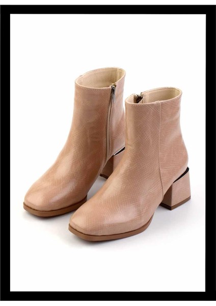 Bej Yılan Kadın Bot & Bootie K02874312007