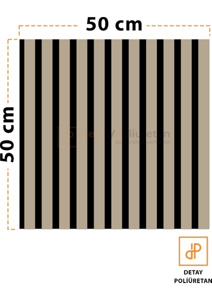 Mdf Ahşap Esnek Akustik Duvar Paneli 50 x 50 cm Krem