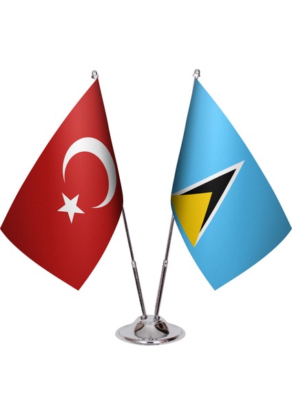 Saint Lucia Ikili Masa Bayrağı