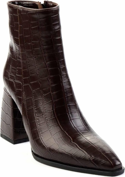 Kahve Kroko Kadın Bot & Bootie K02667230011 modelleri