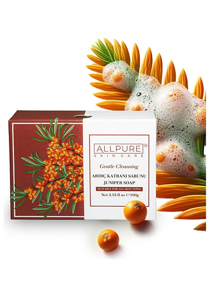 Ardıç Katranı Katı Sabun (100 Gr Ardıç Katranı Özlü Katı Sabun - Antiseptik Ve Yenileyici Bakım)