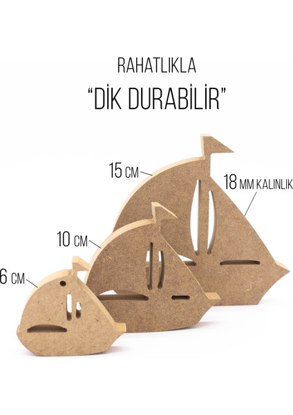 Yelkenli Takım Dik Durabilen Ahşap Figür Oyuncak .okul Öncesi Etkinlik. Çocuklar Için Ahşap Boyama