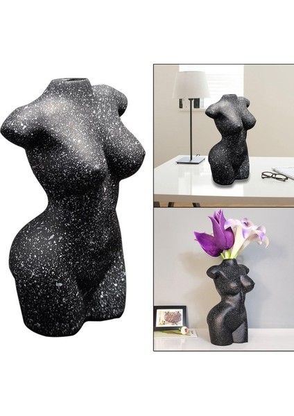 F Fityle Vücut Şeklinde Dekor Vazo - Siyah (Yurt Dışından) fiyatları