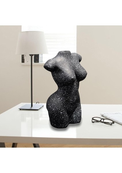 F Fityle Vücut Şeklinde Dekor Vazo - Siyah (Yurt Dışından) modelleri