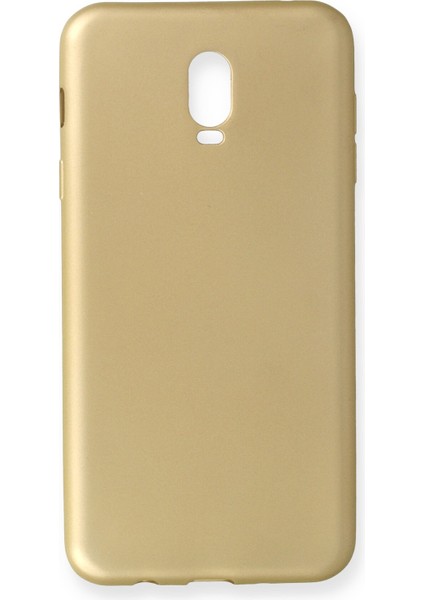 Samsung Galaxy C8 Kılıf Premium Rubber Silikon - Gold 13