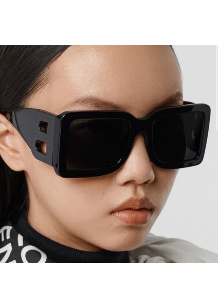 Shenzhen Xin Xin Kare Güneş Gözlüğü Kadın Ayna Siyah Degrade Güneş Gözlükleri Kadın Büyük Çerçeve Modern Retro (Yurt Dışından) fiyatları