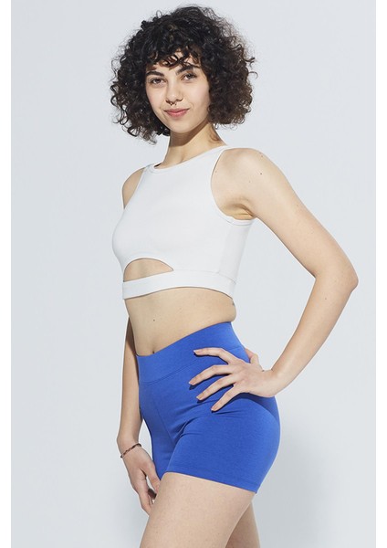 Ella Halter Yaka CutOut Detaylı Organik Pamuk Örme Crop Body 1103