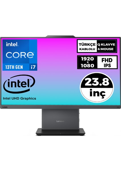 Thinkcentre Neo 50A 24 G5 I7-13620H 16GB 512GB SSD 23.8" Fhd Freedos Aıo 12SC000KTR 009