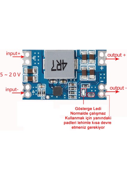 MINI560 12V 4A Voltaj Düşürücü Modül Güç Kaynağı 18V Step Down