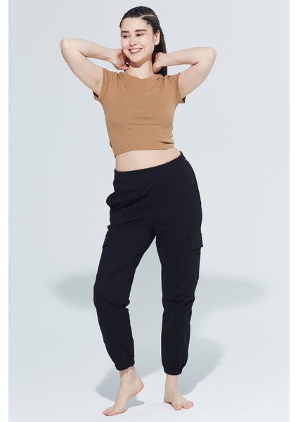 Skye Bisiklet Yaka Ribanalı Kısa Kollu Örme Crop T-Shirt 1032 indirimleri