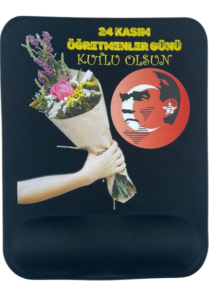 Bilek Destekli Öğretmenler Günü Memory Foam Kaymaz Taban Mouse Pad MSP-009
