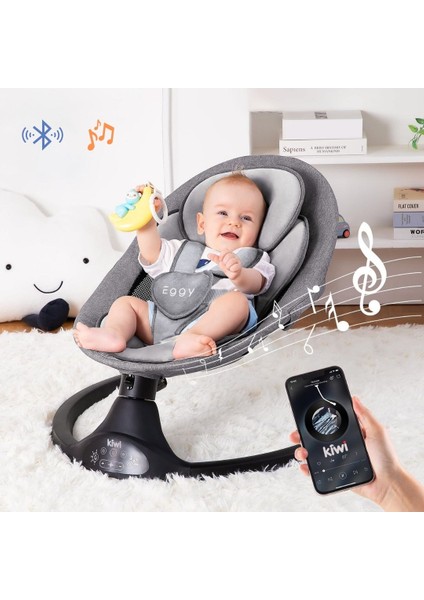 Eggy Premium Otomatik Sallanan Ana Kucağı, Elektrikli, Kendi Kendine Sallanan Ana Kucağı, Bluetooth Özellikli fırsatları