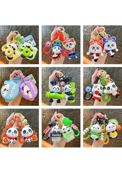 Karikatür Yaratıcı Ulusal Trend Ulusal Hazine Panda Anahtarlık Kolye Zarif Öğrenci Çift Çantası Anahtarlık (Yurt Dışından) fırsatları