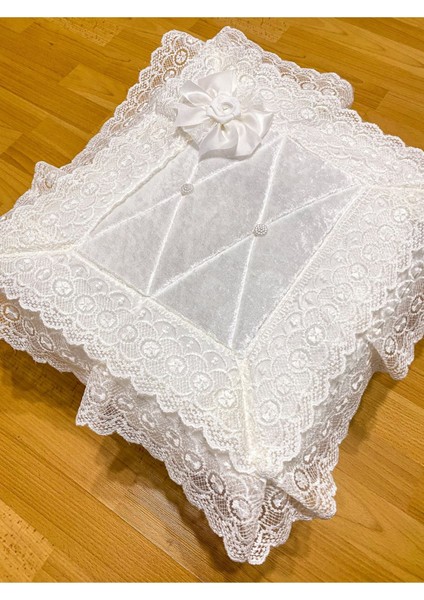 Tekno Trust Gelin Modeli Fransız Güpürlü Bohça Söz Nişan Hurcu Çeyizlik 40x30