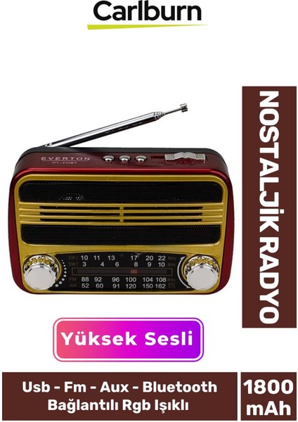Kaliteli Yüksek Sesli Retro Nostalji Bluetooth Bağlantılı USB Sd Kart Radyo Mp3 Player Müzik Kutusu