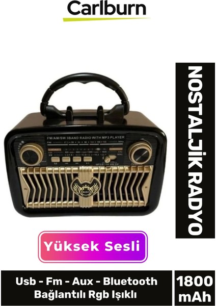 Kaliteli Yüksek Sesli Retro Nostalji Bluetooth Bağlantılı USB Sd Kart Radyo Mp3 Player Müzik Kutusu