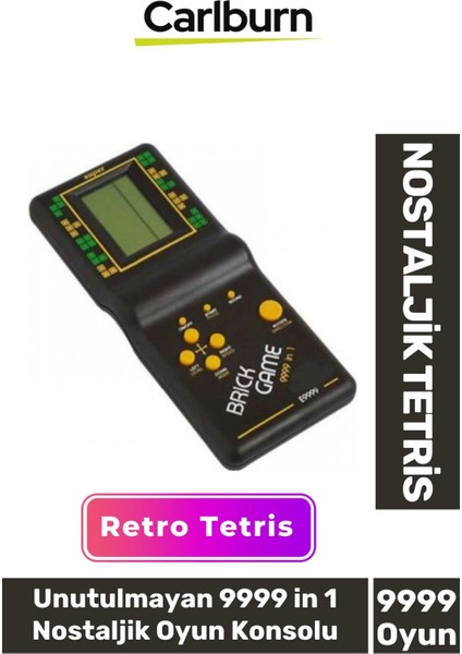 Özel Üretim Retro Oyuncak Atari Pilli El Atarisi Unutulmayan 9999 In 1 Nostaljik Oyun Konsolu Tetris