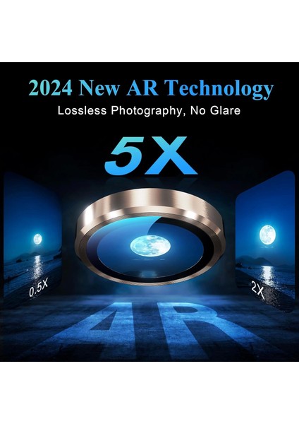 Apple Iphone 16 Pro Lens Kamera Koruyucu Premium Safir Parmak Izi Bırakmayan Cl-12