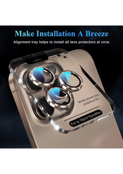 Apple Iphone 16 Pro Lens Kamera Koruyucu Premium Safir Parmak Izi Bırakmayan Cl-12