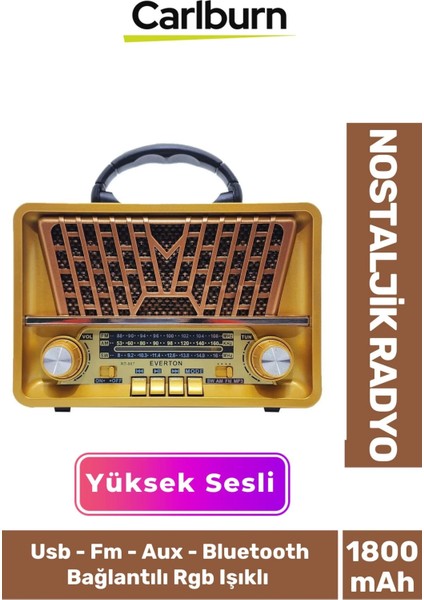 Kaliteli Yüksek Sesli Retro Nostalji Bluetooth Bağlantılı USB Sd Kart Radyo Mp3 Player Müzik Kutusu