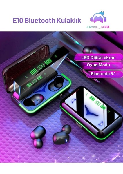 Poco X6 Pro Uyumlu Bluetooth 5.1 Mikrofonlu LED Göstergeli Gamer Kulak Içi Kulaklık