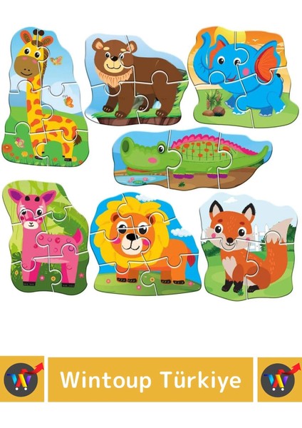 Premium Çocuk Zeka El Göz Koordinasyonu Geliştirici Eğitici Eğlenceli Hayvanlar Puzzle Oyunu modelleri