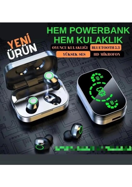 Iphone8 Plus Uyumlu Powerbank Özellikli Bluetoothlu Kulaklık Yd3