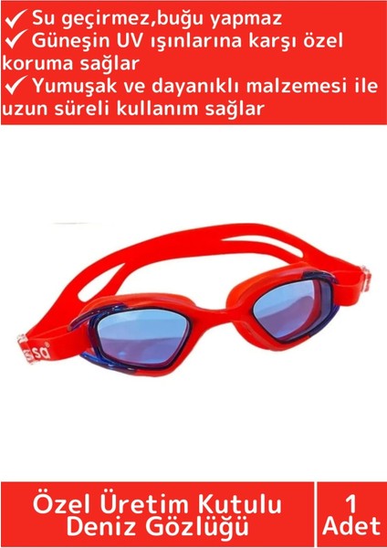 Premium Seri Ayarlanabilir Kayış Su Geçirmez Uv Koruma Silikon Plastik Antifog Kutulu Deniz Gözlüğü