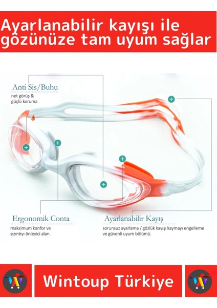 Premium Seri Ayarlanabilir Kayış Su Geçirmez Uv Koruma Silikon Plastik Antifog Kutulu Deniz Gözlüğü fiyatları