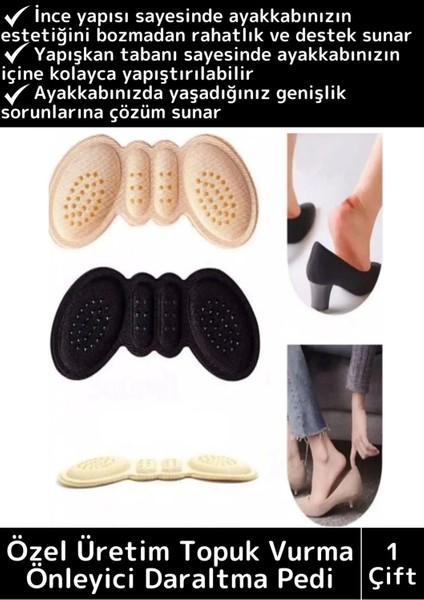 Premium Ayak Topuk Vurma Önleyici - Taban Arkası Koruyucu - Ayakkabı Daraltma Pedi 5 mm x 1 Çift