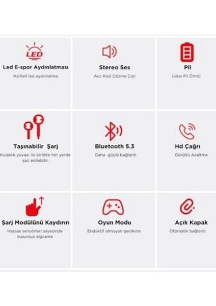 Yüksek Kaliteli M80 Bluetooth Kulaklık Anc/enc Özellikli Powerbank Özellikli Aynali