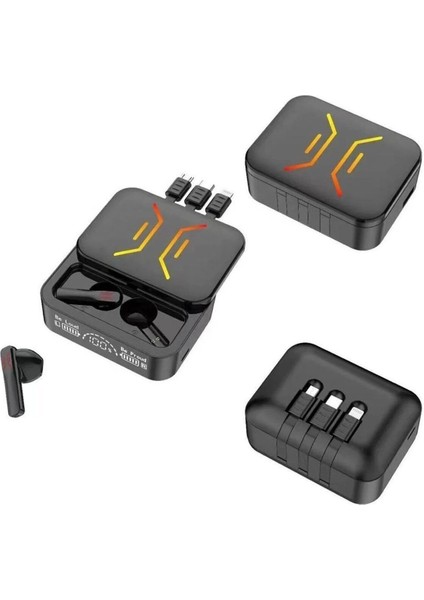 Yüksek Kaliteli M80 Bluetooth Kulaklık Anc/enc Özellikli Powerbank Özellikli Aynali