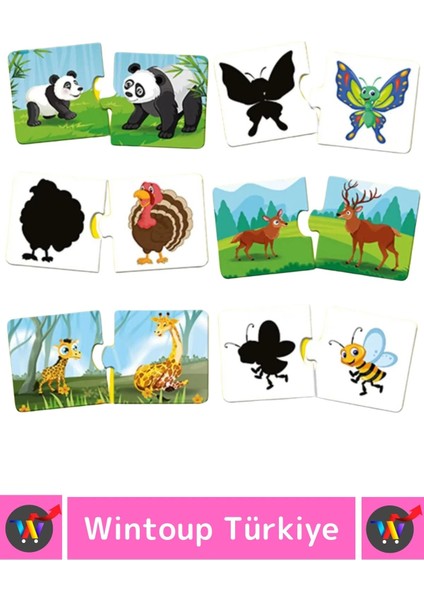Premium Çocuk Zeka El Göz Koordinasyonu Geliştirici Eğitici Öğretici Eğlenceli 48 Parça Ilk Puzzle modelleri