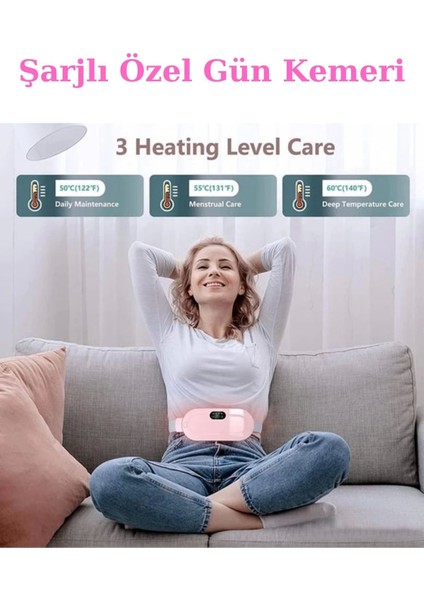 Premium Özel Gün Masaj Kemeri Regl Ağrıları Titreşimli 3 Mod 40-50 Derece Isı Veren Kemer fiyatları
