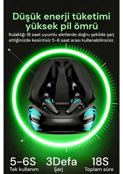 Iphone8 Plus Uyumlu Bluetooth Kulaklık K68 Oyuncu Kulaklığı Tws Dokunmatik Hd Ses Mikrofon
