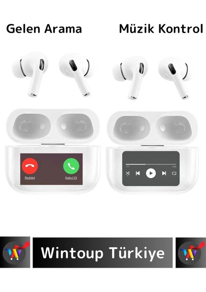 Özel iPhone 16 Pro Max Uyumlu OLED Ekran Anc/arama Yanıtlama/müzikçalar Kulak Içi Bluetooth Kulaklık modelleri