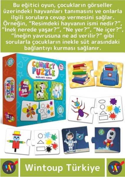 Premium Zeka Geliştirici Eğlenceli Öğretici Çocuk El Göz Koordinasyonu Bağlantı Kurma Puzzle Oyunu fiyatları
