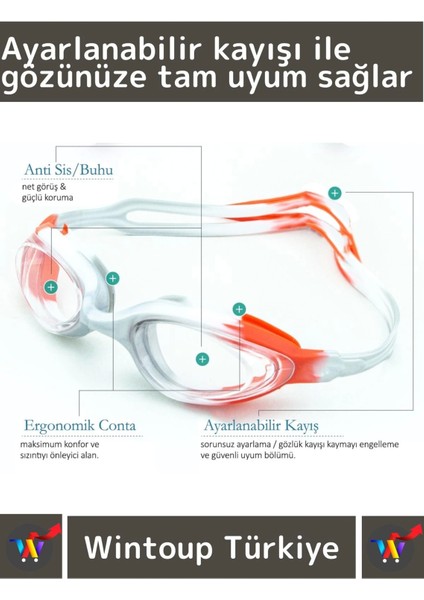 Premium Seri Ayarlanabilir Kayış Su Geçirmez Uv Koruma Silikon Plastik Antifog Kutulu Deniz Gözlüğü fiyatları