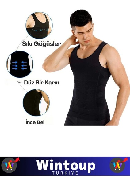 Özel Üretim Göbek Bel Göğüs Jinekomasti Görünüm Engelleyici Erkek Dik Duruş Sıkılaştırıcı Korse S