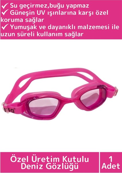 Premium Seri Ayarlanabilir Kayış Su Geçirmez Uv Koruma Silikon Plastik Antifog Kutulu Deniz Gözlüğü