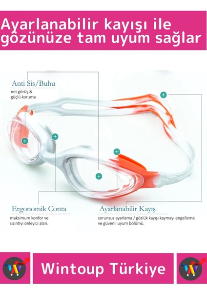 Premium Seri Ayarlanabilir Kayış Su Geçirmez Uv Koruma Silikon Plastik Antifog Kutulu Deniz Gözlüğü fiyatları