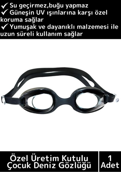 Özel Ayarlanabilir Kayışlı Su Geçirmez Uv Koruma Silikon Plastik Antifog Kutulu Çocuk Deniz Gözlüğü