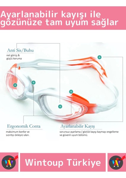 Özel Ayarlanabilir Kayışlı Su Geçirmez Uv Koruma Silikon Plastik Antifog Kutulu Çocuk Deniz Gözlüğü fiyatları