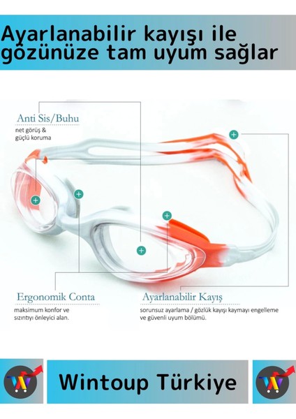 Özel Tasarım Su Geçirmez Buğu Yapmaz Uv Korumalı Ayarlanabilir Kayışlı Antifog Kutulu Deniz Gözlüğü fiyatları