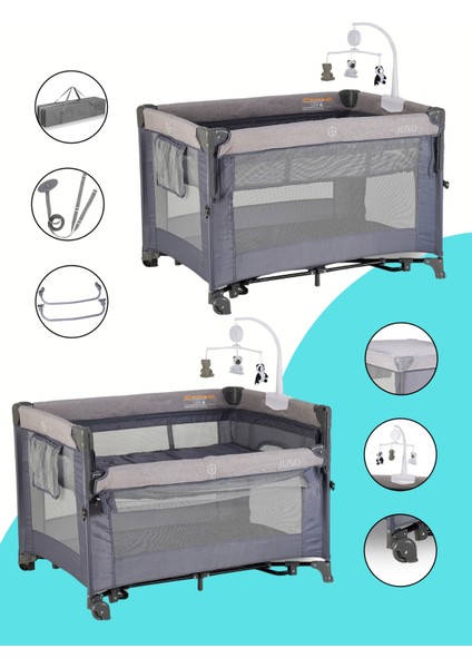 Play Anne Yanı Park Yatak Oyun Parkı 70X110 cm