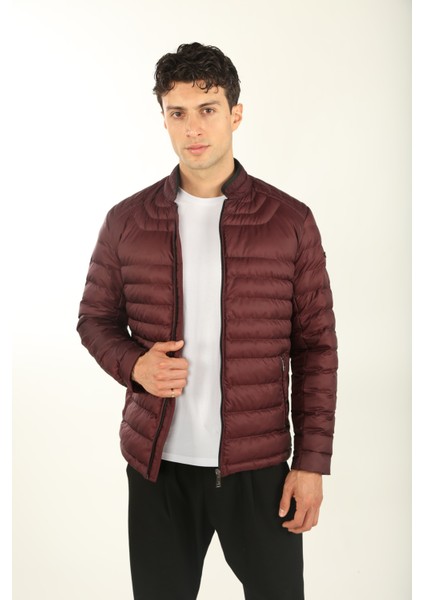 Brg Erkek Bordo Renk Elyaf Dolgulu Mont Rüzgar Geçirmez BRG80180-0004