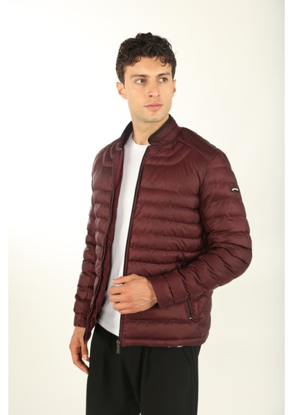 Brg Erkek Bordo Renk Elyaf Dolgulu Mont Rüzgar Geçirmez BRG80180-0004 fiyatları