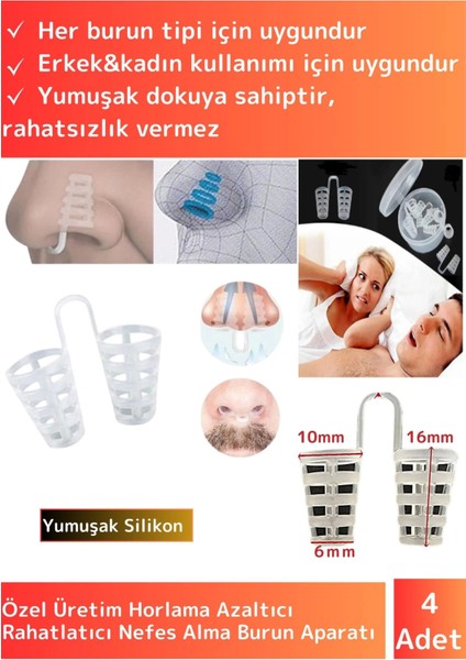 Premium Seri Burun Delik Açıcı - Uyku Burun Delik Aparatı x 4 Adet fiyatları